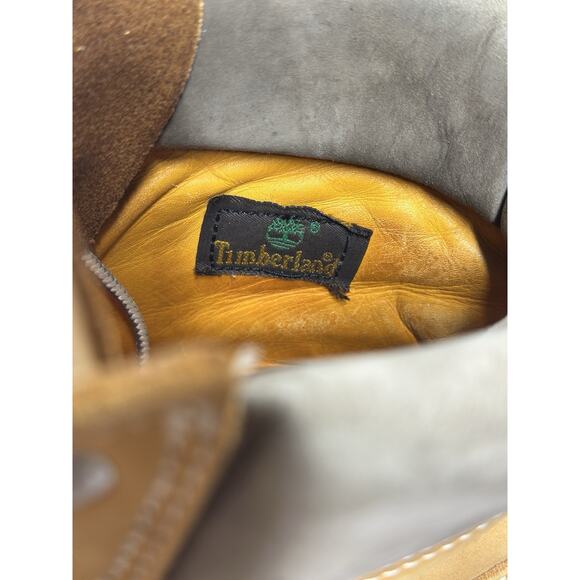 VTG Timberland Basic Men's Boots Size 13 Wheat Nubuck 6" Waterproof 27060 - Picture 10 of 14